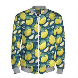 Мужской бомбер Cute lemon pattern