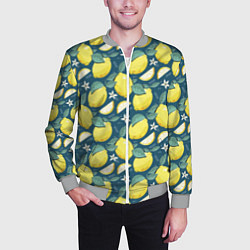 Бомбер мужской Cute lemon pattern, цвет: 3D-меланж — фото 2