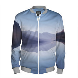 Бомбер мужской Горы Озеро Туман, цвет: 3D-меланж