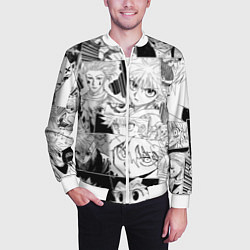 Бомбер мужской Hunter x Hunter pattern, цвет: 3D-белый — фото 2