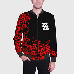 Бомбер мужской Zenless Zone Zero капля арт, цвет: 3D-черный — фото 2
