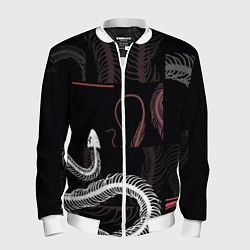 Мужской бомбер Скелет змеи Snake skeleton
