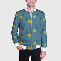 Бомбер мужской Pineapplы, цвет: 3D-белый — фото 2