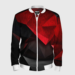 Мужской бомбер Красно-черный фон абстракция