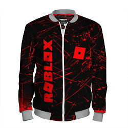 Бомбер мужской ROBLOX красный логотип, цвет: 3D-меланж
