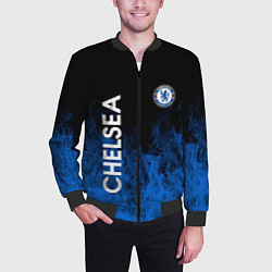 Бомбер мужской Chelsea пламя, цвет: 3D-черный — фото 2