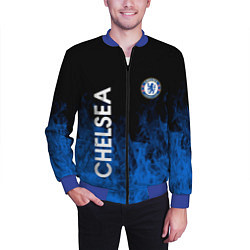 Бомбер мужской Chelsea пламя, цвет: 3D-синий — фото 2