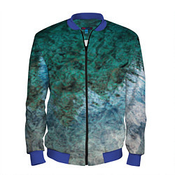 Бомбер мужской Морской берег, цвет: 3D-синий