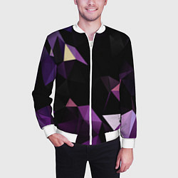 Бомбер мужской Полигональная магия, цвет: 3D-белый — фото 2