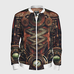 Мужской бомбер Mechanical device in Steampunk Retro style