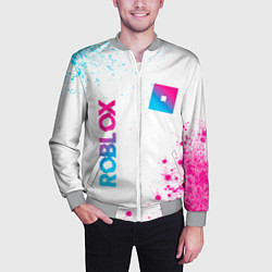 Бомбер мужской Roblox Neon Gradient FS, цвет: 3D-меланж — фото 2