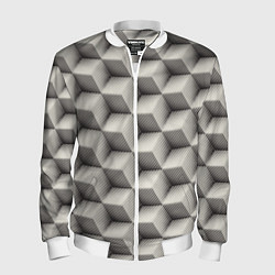 Мужской бомбер 3D Куб Оптическая иллюзия 3D Cube