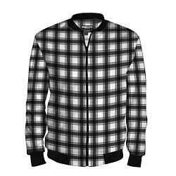 Мужской бомбер Black and white trendy checkered pattern