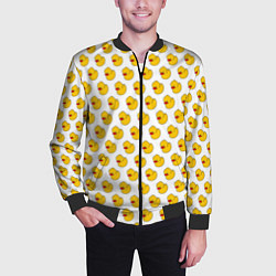 Бомбер мужской Ути белый, цвет: 3D-черный — фото 2