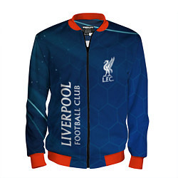 Бомбер мужской Liverpool Соты Абстракция, цвет: 3D-красный