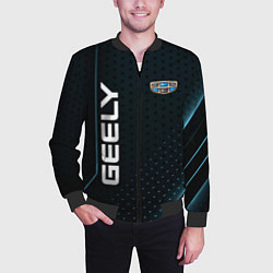 Бомбер мужской Geely Абстракция, цвет: 3D-черный — фото 2