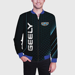 Бомбер мужской Geely Абстракция, цвет: 3D-синий — фото 2