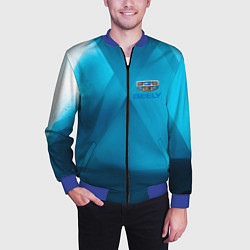 Бомбер мужской Geely - абстракция, цвет: 3D-синий — фото 2
