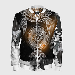 Бомбер мужской В стиле бохо, цвет: 3D-белый