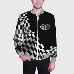 Бомбер мужской FAW racing flag, цвет: 3D-меланж — фото 2