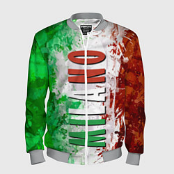 Бомбер мужской Флаг Италии - кляксы, цвет: 3D-меланж