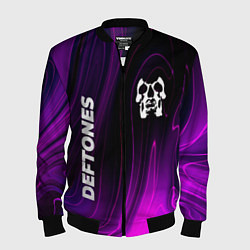 Бомбер мужской Deftones violet plasma, цвет: 3D-черный
