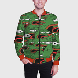 Бомбер мужской Пепе лягушка, цвет: 3D-красный — фото 2