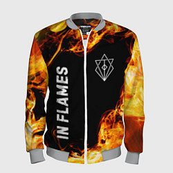 Бомбер мужской In Flames и пылающий огонь, цвет: 3D-меланж