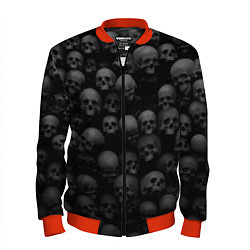 Бомбер мужской Композиция из черепов - Dark, цвет: 3D-красный