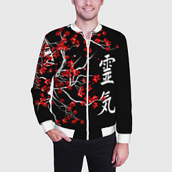 Бомбер мужской Сакура в цвету, цвет: 3D-белый — фото 2