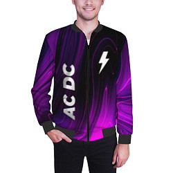 Бомбер мужской AC DC violet plasma, цвет: 3D-черный — фото 2