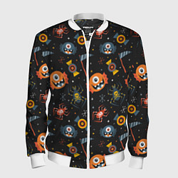 Бомбер мужской HALLOWEEN ХЭЛЛУИН, цвет: 3D-белый