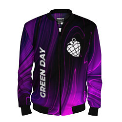 Бомбер мужской Green Day violet plasma, цвет: 3D-черный