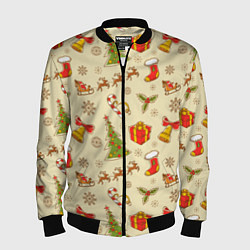 Бомбер мужской С Новым 2023 Годом, цвет: 3D-черный