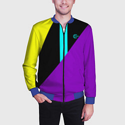 Бомбер мужской FIRM прямиком из 80х, цвет: 3D-синий — фото 2