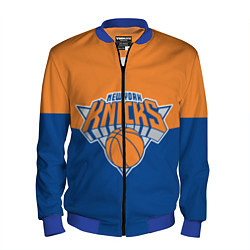 Бомбер мужской Нью-Йорк Никс НБА, цвет: 3D-синий