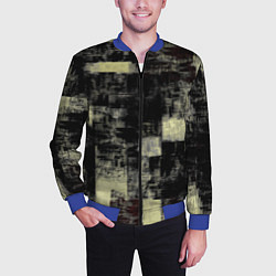 Бомбер мужской Жёлтый абстракт, цвет: 3D-синий — фото 2