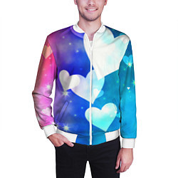 Бомбер мужской Dreamy Hearts Multicolor, цвет: 3D-белый — фото 2