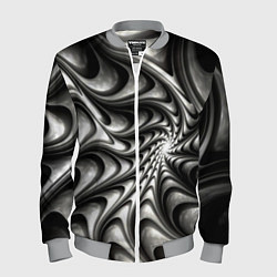 Мужской бомбер Abstract fractal grey