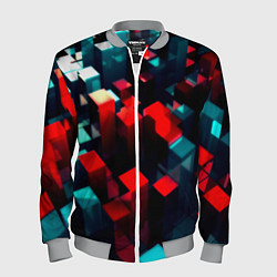 Бомбер мужской Digital abstract cube, цвет: 3D-меланж