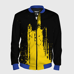 Мужской бомбер Фонтан бурлящей желтой краски