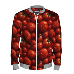 Бомбер мужской Сочная текстура из томатов, цвет: 3D-меланж