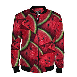 Мужской бомбер Сочная текстура из долек арбуза