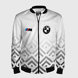 Мужской бомбер BMW m power - белый
