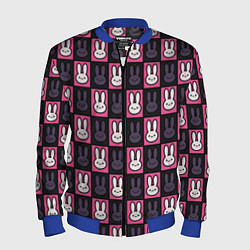 Бомбер мужской Ребенок идола - Кролики паттерн, цвет: 3D-синий