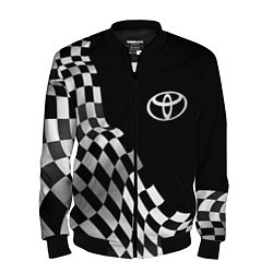 Бомбер мужской Toyota racing flag, цвет: 3D-черный