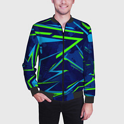 Бомбер мужской Текстурный грандж, цвет: 3D-черный — фото 2