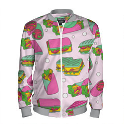 Бомбер мужской Бутерброды, цвет: 3D-меланж