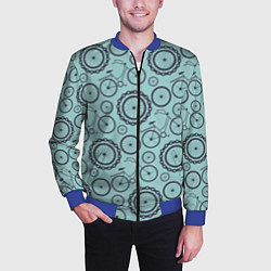 Бомбер мужской Любитель велика, цвет: 3D-синий — фото 2