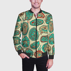 Бомбер мужской Бактерии, цвет: 3D-черный — фото 2